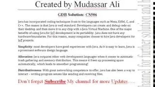 Cs506 GDB No 1 Solution Spring 2018 Last date 17 08 2018