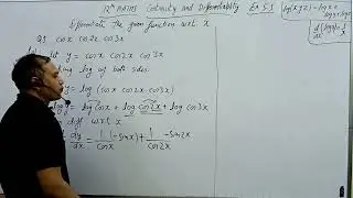 12th Ex 5.5 Q1 differentiate cos x cos 2x cos 3x wrt x