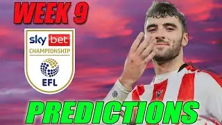 Championship Predictions Week 9 24/25