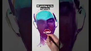 Colourful oil portrait from scratch 
