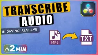 How to AUTOMATICALLY TRANSCRIBE Audio in Davinci Resolve