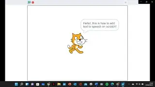 How to add text to speech on scratch.