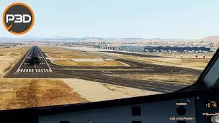 P3Dv5 - FSLabs A319 | Turbulent VOR approach in Alicante.