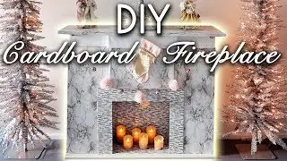 DIY Cardboard Fireplace! (Cozy Christmas Decor Piece)