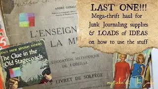 Quit doomscrolling, WATCH this instead: Mega Thrift Haul for Junk Journal Supplies & LOADS of ideas