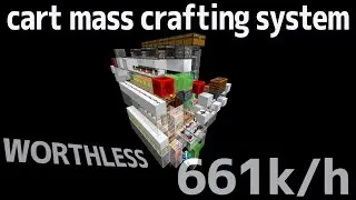 661k/h cart mass crafting system v1 concept #Minecraft #マイクラ
