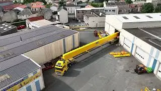 Transport exceptionnel de 2 ponts roulants de 40 mètres - ADC