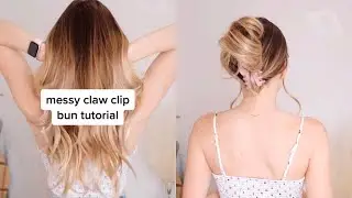 Messy Claw Clip Bun Tutorial