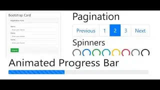 Web Design Class-39 Bootstrap Progress Bar Dropdown Pagination and Cards Uses.