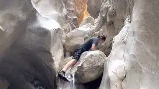Exploring gorge at Saklikent, Turkey