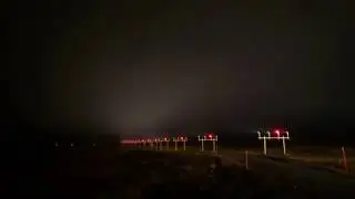 Airbus A320 night landing in very foggy weather in Joensuu (EFJO) airport