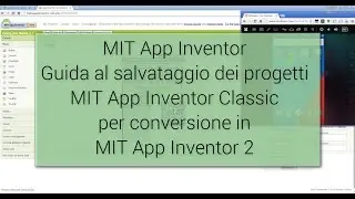 Guida MIT App Inventor - Salvataggio progetti AI1 per conversione in AI2