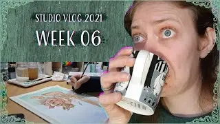 Watercolour, chaos, anxious energy and DIY storage solutions // Studio vlog 2021 - week 06
