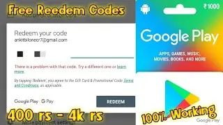 How to Get Free Reedem Codes/ google play recharge code  for free Fire 100% Working Trick