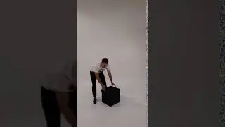 Раскладной пуф э. кожа чёрный