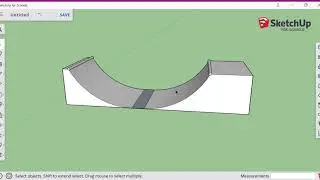 How To Build  Simple Half Pipe In Sketchup