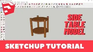 HOW TO MAKE SIDE TABLE IN SKETCHUP