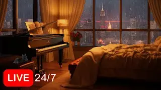 Jazz Relajante - Música de Piano Jazz y Sonidos de Lluvia para Relajarse, Dormir, Estudiar