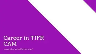 1-Career in TIFR BANGALORE