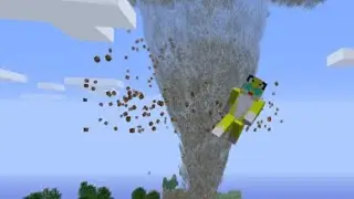 Destroying A City With Tornados In Minecraft