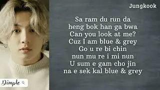 BTS - Blue and Grey (Easy Lyrics)
