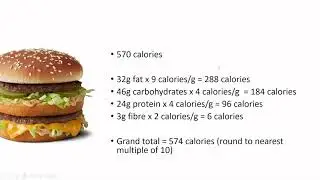 Let's Learn Food Science - Atwater Factors for Determining Calories