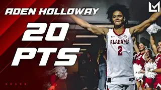 Aden Holloway LIGHTS IT UP In Alabama Debut🔥 | 20 PTS, 6 AST, 5 3PM