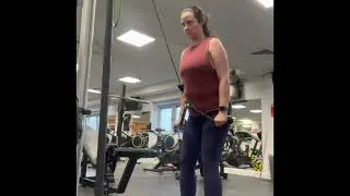 Cable rope Tricep extension exercise