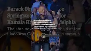 Bruce Springsteen and Barack Obama attend a Philly rally to support the Harris-Walz campaign