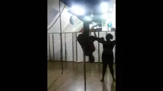Lucinda outside leg hang flip climb