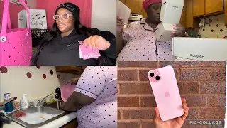 Weekly Vlog | Clean With Me | Pink IPhone unboxing | ft Dossier