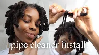 pipe cleaner curls on locs, part 1.