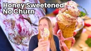 🍓🍨 The Best Homemade Strawberry Ice Cream Recipe | No sugar & No churn!