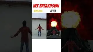 Breakdown of Volcano short #vfx #vfx_tv #vfxshort #vfxanimation #animation #element3d