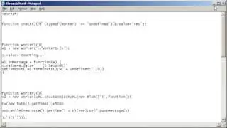Html + Javascript; Multi-Threading with Workers