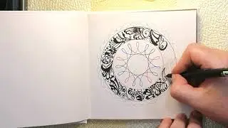 Минутка на Zen art. Тангл арабеска 1. Дудлинг для начинающих. Зенарт рисование. Рисуй и релаксируй.