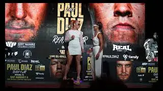 Amanda Serrano & Heather Hardy face off at Jake Paul vs Nate Diaz press conference