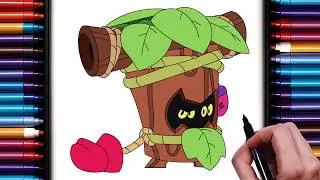 How to Draw Trunk From Brawl Stars | New Epic Brawler | Step-by-Step Drawing Tutorial
