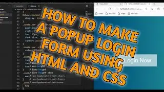 How to make a popup login form using html and css - Html full tutorial
