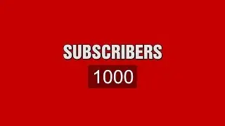 1.000 SUBSCRIBERS ON YOUTUBE!