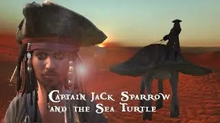 Captain Jack Sparrow and the Sea Turtle