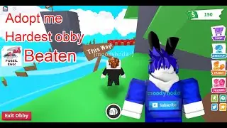 Adopt me hardest obby beaten!