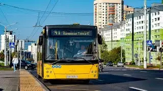 МИНСК (Беларусь) | Поездка на Автобусе; МАЗ-203.076; гос. АК 5576-7; марш. 17. (05.07.2024 г.)