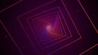 No Copyright Royalty free blue red and pink neon lights animated moving squares