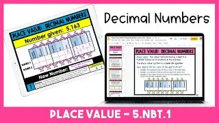 Place Value {Decimal Numbers} - 5.NBT.1 - Tutorial Video