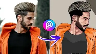 Picsart Portrait Cartoon Photo Editing Tutorial || portrait image editing ||Cartoon photo edit app