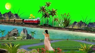 Green screen video Train ll Green screen video running train