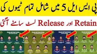 Retained And Released Players List Of PSL 2020 | PSL 5 All Team Retained And Released Players List