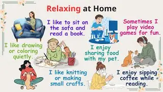 Relaxing at Home | Spoken English for kids | Daily Use English Sentences | Learn English