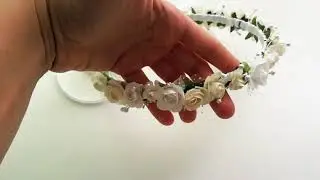 Espectaculares coronas de flores para novias comunión bautizo fiesta cortejos pajes y casamientos